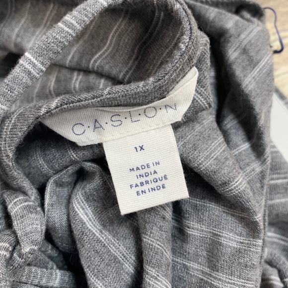 NEW Caslon gray white dress plus size 1x - Picture 8 of 8